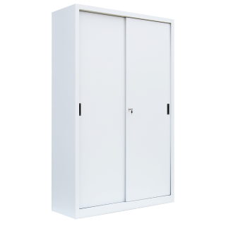 B-WARE - Lüllmann® Schiebetürenschrank, 5 OH, 1950 x 1200 x 450 mm, signalweiß