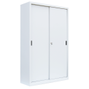 B-WARE - L&uuml;llmann&reg; Schiebet&uuml;renschrank, 5 OH, 1950 x 1200 x 450 mm, signalwei&szlig;