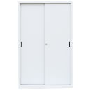 B-WARE - L&uuml;llmann&reg; Schiebet&uuml;renschrank, 5 OH, 1950 x 1200 x 450 mm, signalwei&szlig;