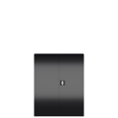 ClassiX Fl&uuml;gelt&uuml;renschrank, 2,5 OH, 1000 x 800 x 380 mm, tiefschwarz