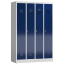 B-WARE - Spind blau, 120 cm breit, 4 Abteile | Serie ClassiX