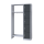 Lüllmann® Garderobe, 1 Abteil rechts, 5 Fächer, 1800 x 1115 x 500 mm, lichtgrau/anthrazit