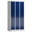 B-WARE - Spind blau, 90 cm breit, 3 Abteile | Serie ClassiX