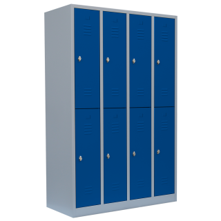 Steel closet / locker - Two levels - 4 units, 8 compartments