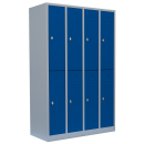 Steel closet / locker - Two levels - 4 units, 8 compartments