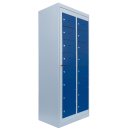 B-WARE - Hauptt&uuml;renschrank blau, 74 cm breit, 16 F&auml;cher | L&uuml;llmann&reg;
