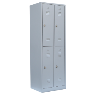 Steel closet / locker - Two levels - 2 units, 4 compartments