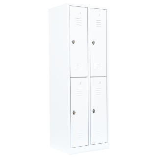 Steel closet / locker - Two levels - 2 units, 4 compartments