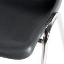 Molded shell chair, hammered black frame