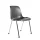 Molded shell chair, hammered black frame