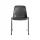 Molded shell chair, hammered black frame