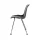 Molded shell chair, hammered black frame