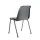 Molded shell chair, hammered black frame