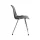 Molded shell chair, hammered black frame